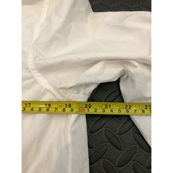 Lis Lareida Button Down Shirt Sz 40 White Sea Island Cotton David John Anderson - Picture 7 of 10